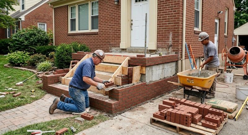 Brick Porch Installation in Boston, MA