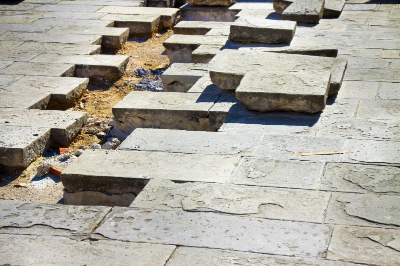 Close-up of Stone Repair Process